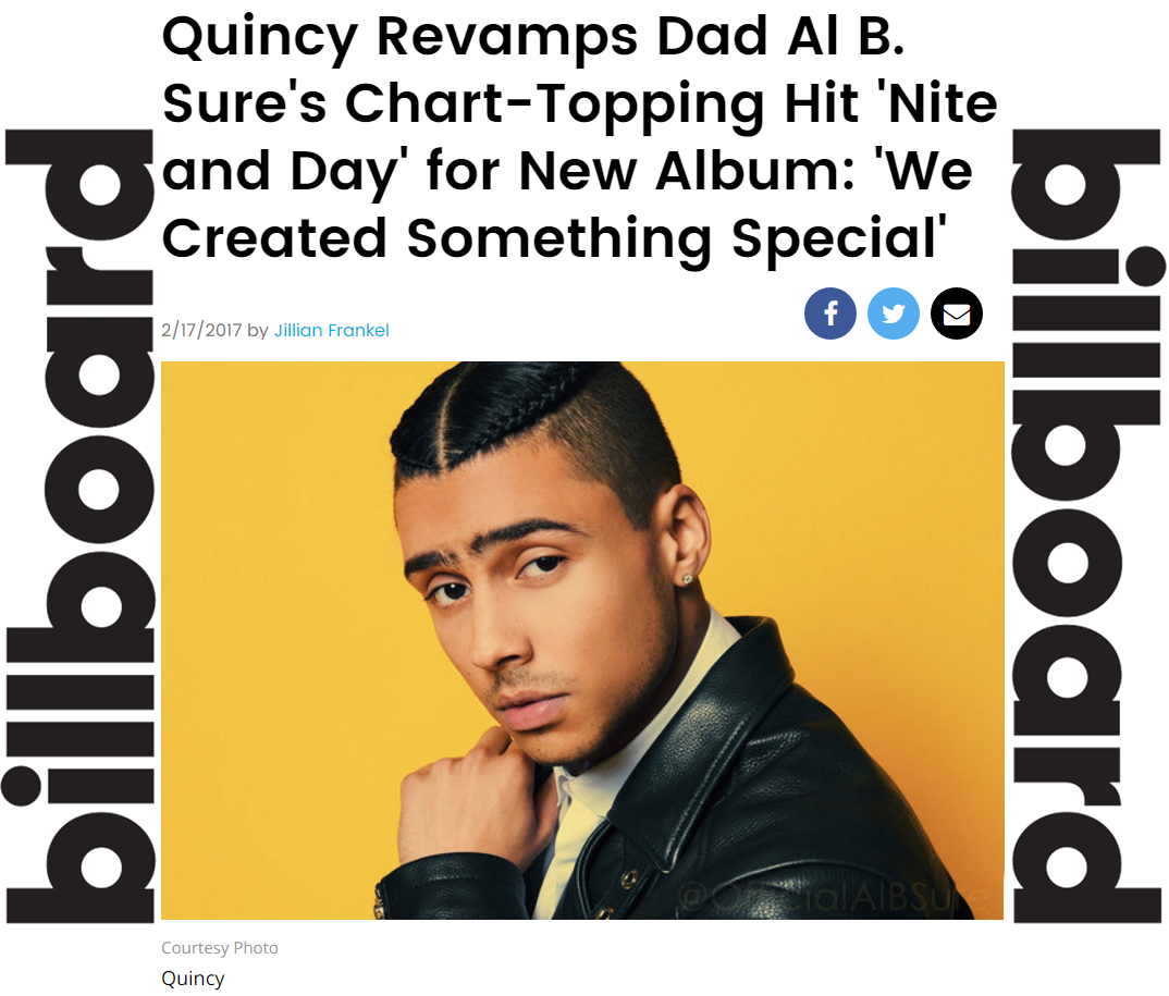 Quincy Revamps Dad Al B. Sure's Chart-Topping Hit 'Nite and Day' for New Album: 'We Created Something Special'