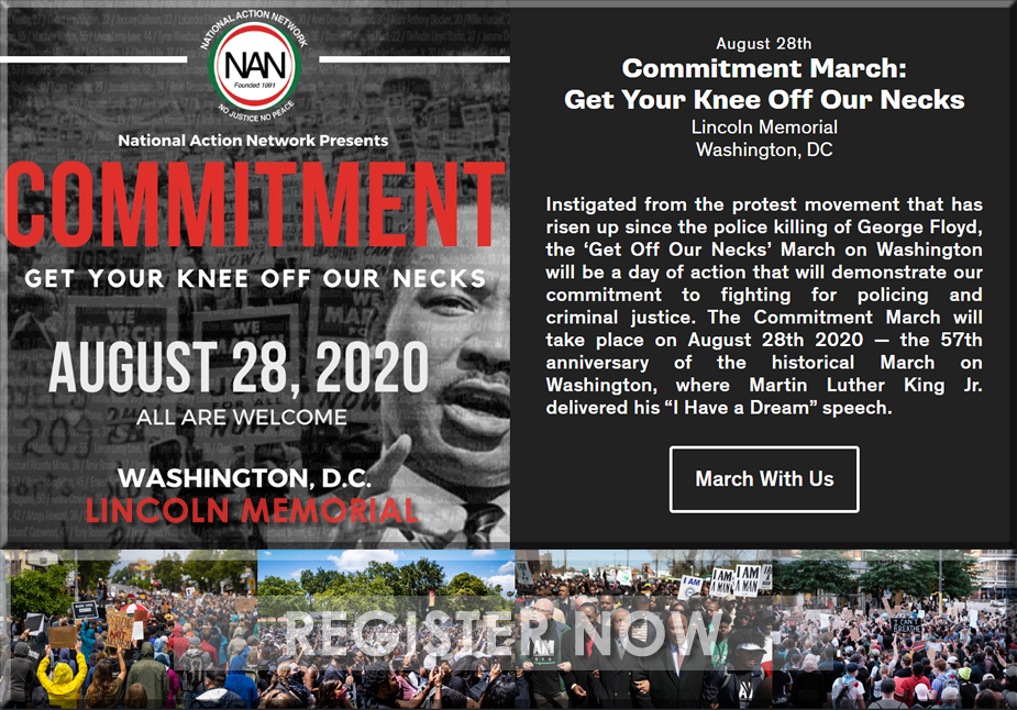 Register for NAN’s Commitment March: Get Your Knee Off Our Necks!